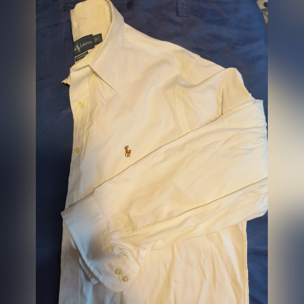 Polo by Ralph Lauren White Dress Shirt Classic Elegance